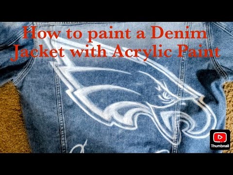 How to paint a Denim Jacket with Acrylic Paint
