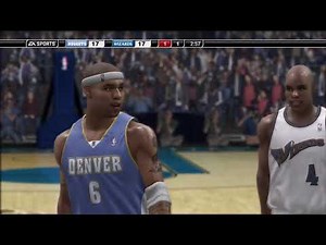 NBA Live 07 Xbox 360 gameplay - Denver Nuggets vs Washington Wizards