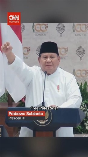 Momen Prabowo Teriak 'Free Palestine' hingga Dapat Keffiyeh