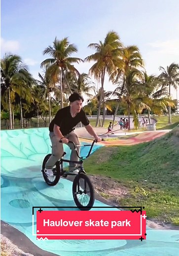 Haulover skate park is the most scenic place for a ride 🤩 📹: @Due Italiani a Miami #miami #hauloverbeach #skatepark #miamibeach #bmxlife