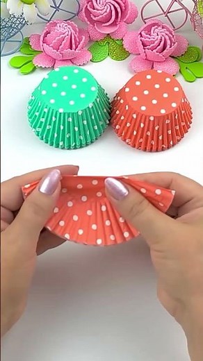 Easy Handmade Craft Ideas with Cupcake Liners You Can Make✨