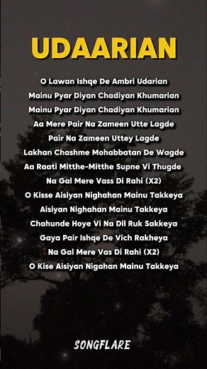 Udaariyaan song (lyrics) | #songlyrics #love #punjabisong