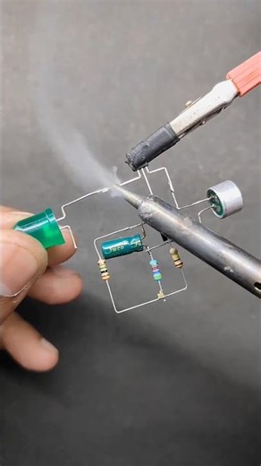 Diy Music operated Led bulbs Circuit ✨✅ #experiment #electronic