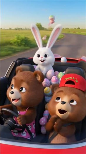 Hip Hip Hooray its nearly Easter Day #eastereggs #easterbunny #cutebears #eastervibes #sportscar
