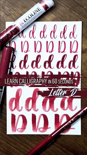 Learn hownto write the letter D in 60 seconds. #shorts #calligraphy #learncalligraphy
