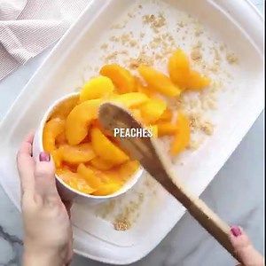 PEACH DUMP CAKE - only 4-ingredients and SO GOOD! 🍑 Recipe ➡️ http://bit.ly/3azp4to You don’t have to worry about mixing or adding lots of complicated steps or ingredients - SO EASY and Delicious! | Kitchen Fun With My 3 Sons