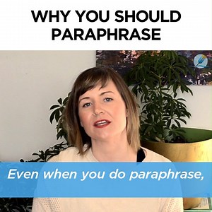  Paraphrasing is important when you are writing academic papers. These are some of the reasons why you should paraphrase! Take a look at our full episode to learn more: https://bit.ly/2SRSVkI | Homework Help Global | Facebook