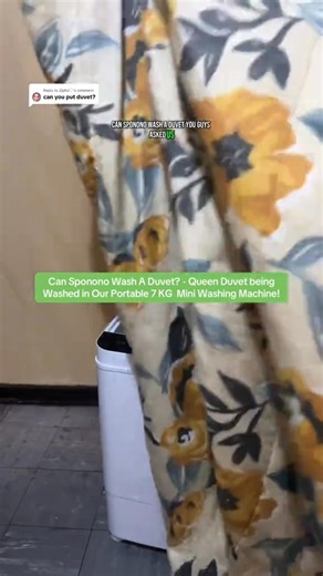 765K views · 5.6K reactions | Sponono in action - washing a queen duvet Disclaimer : This is a portable mini washing machine that is not intended for heavy duty usage! | Bawas Furnishers | Facebook