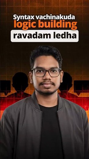 Syntax Vastundi Kani Logic Build Avvatleda | PythonLife