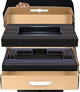 Laptop Shipping Box with Protection Foam, Cardboard Box for Laptop Shipping Up 17.3"