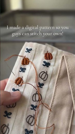 Trader Joe’s mini tote bag upgrade! #embroidery #handembroidery #traderjoes #minibags
