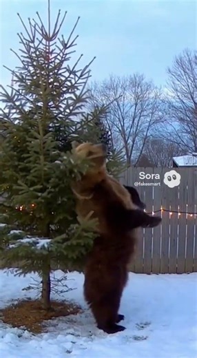 POV: Santa Called—His New Helper Is a Bear 🐻🎄