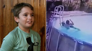 10-year-old boy spotted his mother drowning. His quick reaction was caught on camera
