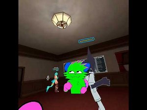 Playing murder mystery 4 in vrchat.