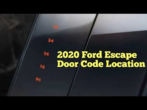 How To Find The Keypad Door Code On 2020 - 2021 Ford Escape / Keyless entry code location
