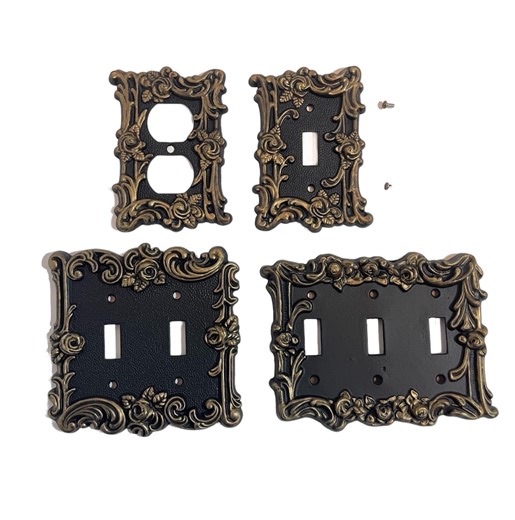 Ornate Gothic Light Switch Cover | Black and Gold Wall Plate | Victorian Baroque Home Decor - Etsy
