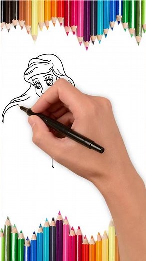 Little Mermaid | How To Draw Ariel |The little Mermaid | Ariel | Disney Princess | Coloring Pages |