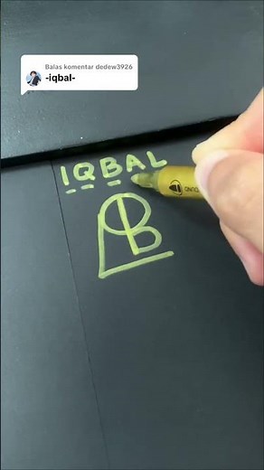 Desain logo IQBAL | komen nama kamu #logos #logonama #logodesign #namechallenge