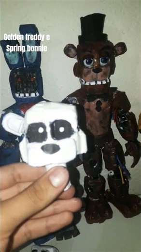 atualização #fnaf2 #goldenfreddy #springbonnie #papermodel #paper#actionfigure