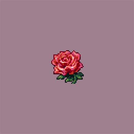 Pixel Art Journey on Instagram: "How I drew a pixel art rose (32x32) #pixelart"