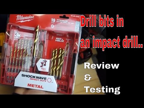 Milwaukee red helix impact driver drill bits - review and testing wood metal and plastic