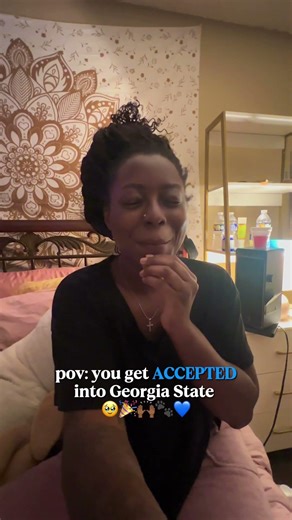 I GOT ACCEPTED INTO COLLEGE 😭🎉 | My GSU Reaction! 💙🐾🙌🏾