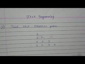 Print Half Pyramid Pattern | Java Programming | Dev Domain