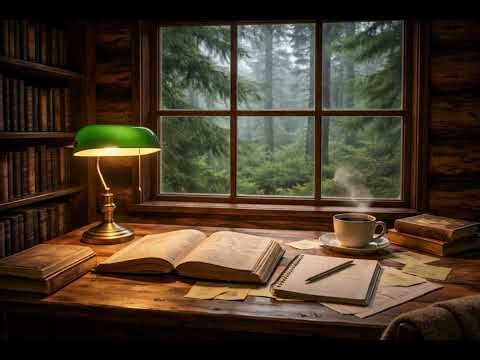 Forest Library Study | A Quiet Room in the Study Ambience Series
