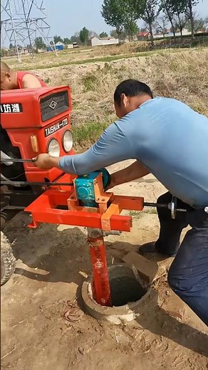 Easy process of extracting water from excavation - - Goodtools and machinery make work easy