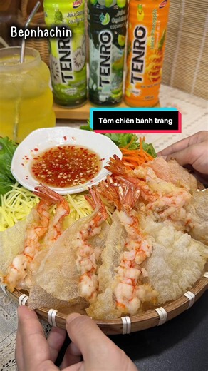 Tôm chiên bánh tráng - công thức dễ làm, giòn ngon