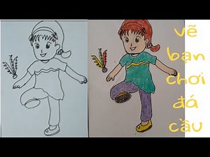 vẽ bạn chơi đá cầu/ Mỹ thuật 2/Ngọc NguyễnTV/ mỹ thuật Đan Mạch/ mỹ thuật mới cánh diều.