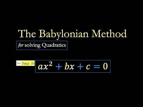The Babylonian Method for solving Quadratics (Works on ALL Quadratics)