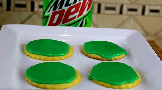 See how to make these Mountain Dew Cookies topped with Mountain Dew icing. Full Recipe: https://youtu.be/LUYHJATolGU | FunFoods
