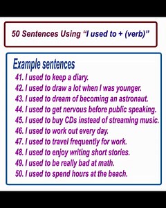 3.6K views · 87 reactions | Usage of "I used to + (verb): The...