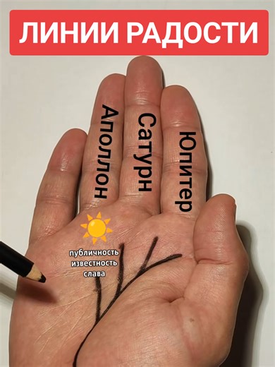 Хиромантия: Линии радости и их значение