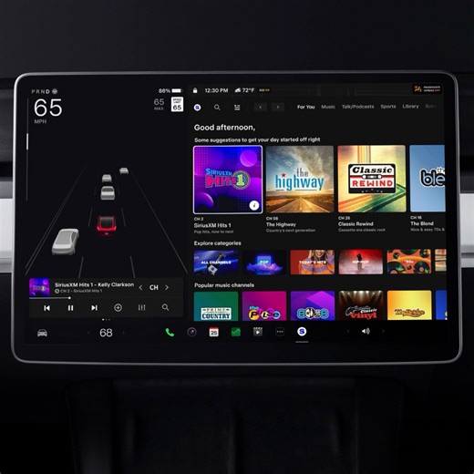 The best in entertainment is now in your @Tesla. From ad-free music to comedy, get SiriusXM via the Tesla holiday update! Get Started: http://siriusxm.com/tesla Now available in all Tesla Model 3, Model Y, and Cybertruck vehicles via the 2024 Holiday Update. | SiriusXM
