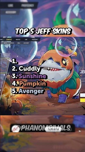 The CUTEST Jeff Skins🔥 #marvelrivals #shorts #jeff