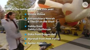 Gargantuan balloons inflate in anticipation of the 98th Macy’s Parade