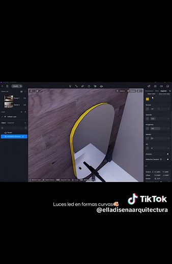 Tiras LED curvas y irregulares en SketchUp y D5 Render
