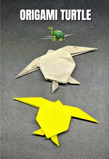 Origami Turtle 🐢 #origami #diy #turtle