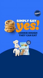 571K views | Pillsbury™ Cookie Dough is safe to eat. So, you can always say YES! to fun moments with the family. | Pillsbury | Facebook