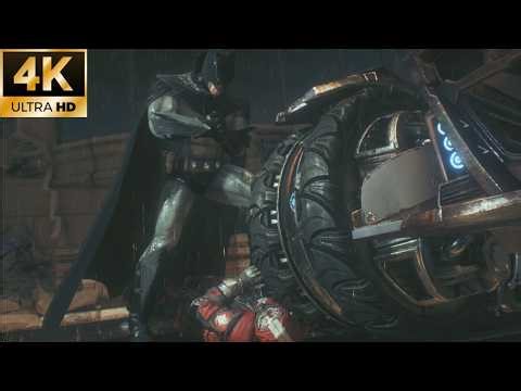Batman Interrogates Militia Soldier With the Batmobile | Arkham Knight