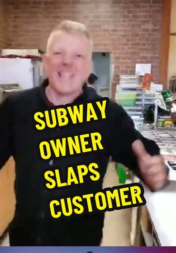 Subway Owner Slaps Customer 😳 #subway #fight #reaction | subway