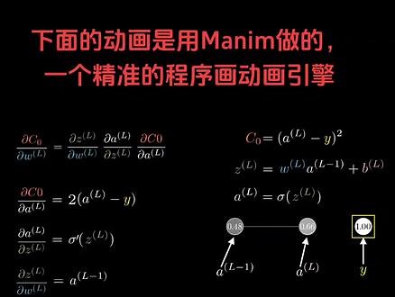 Manim一个精准的程序动画引擎，by 3Blue1Brown项目地址：https://github.com/3b1b/manim#python编程 #人工智能 #如何学习编程 #一分钟干货教学 #llm
