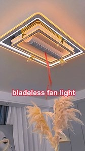 1.3M views · 6.6K reactions | The bladeless fan light can be controlled not only by remote control but also by language and mobile phone.#lamp #light #led #lightingdecor #homedecor #homedecoration #interiordesign #homeowners #interiordesigner #madeinchina #summer #art | Alead Home Intelligent | Facebook