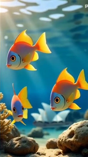 “Beautiful 3D Fish Swimming in the Ocean | Relaxing Underwater Scene”