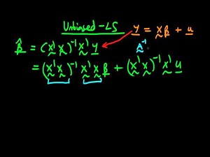 13 - Least Squares as an unbiased estimator - matrix formulation