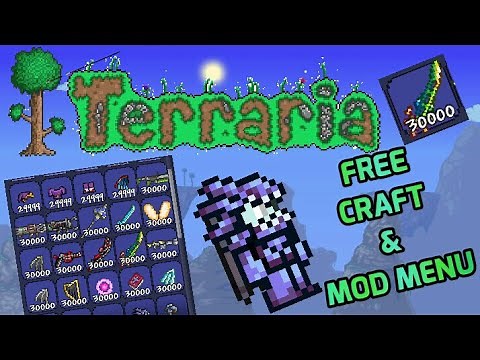 TERRARIA ANDROID MOD APK!! (FREE CRAFT, MOD MENU, AND ALL ITEMS MAP!!)