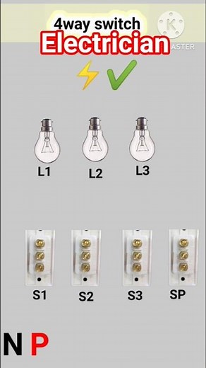 ⚡ 4-way switch connection ✔️|| how to four way switch wiring diagram #electrical#shorts#wiring