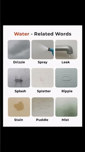 Water-Related Words with Visual Examples